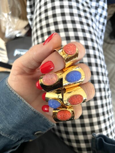 Bague SCARABÉE bleue – Image 2