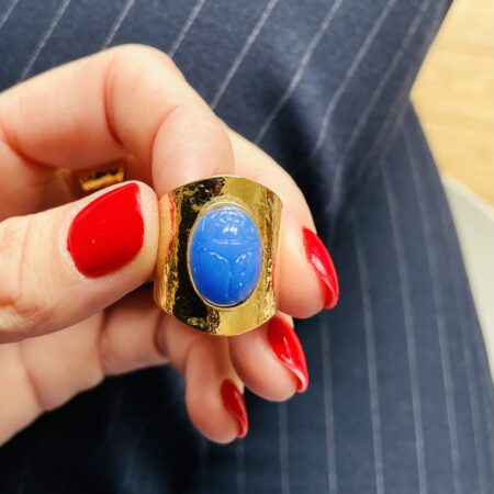 Bague SCARABÉE bleue
