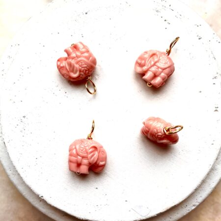 Pendentif ELEPHANT corail