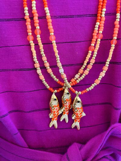 Sautoir FISH orange – Image 3