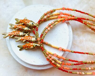 Sautoir FISH orange