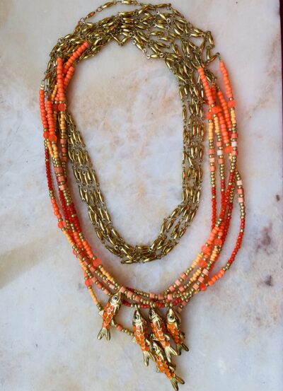 Sautoir FISH orange – Image 2