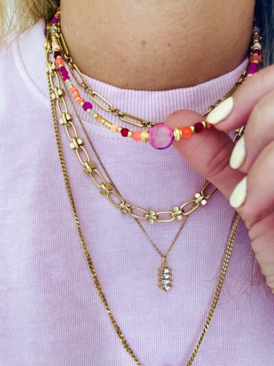 Collier OCTAVIA rose/orange – Image 2