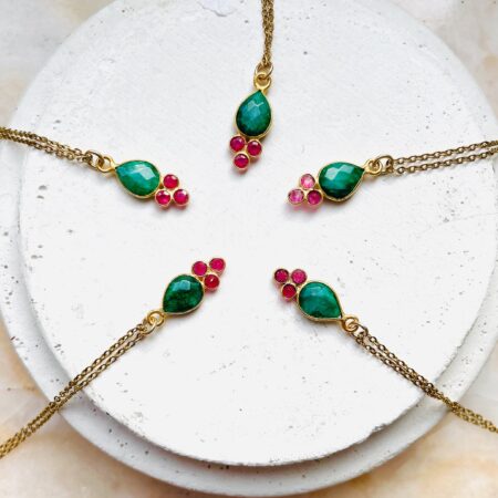 Collier ROSE vert