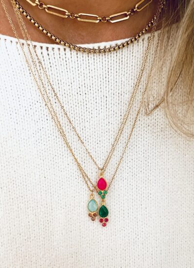 Collier ROSE fushia – Image 2