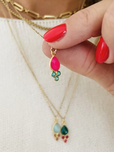 Collier ROSE fushia – Image 3