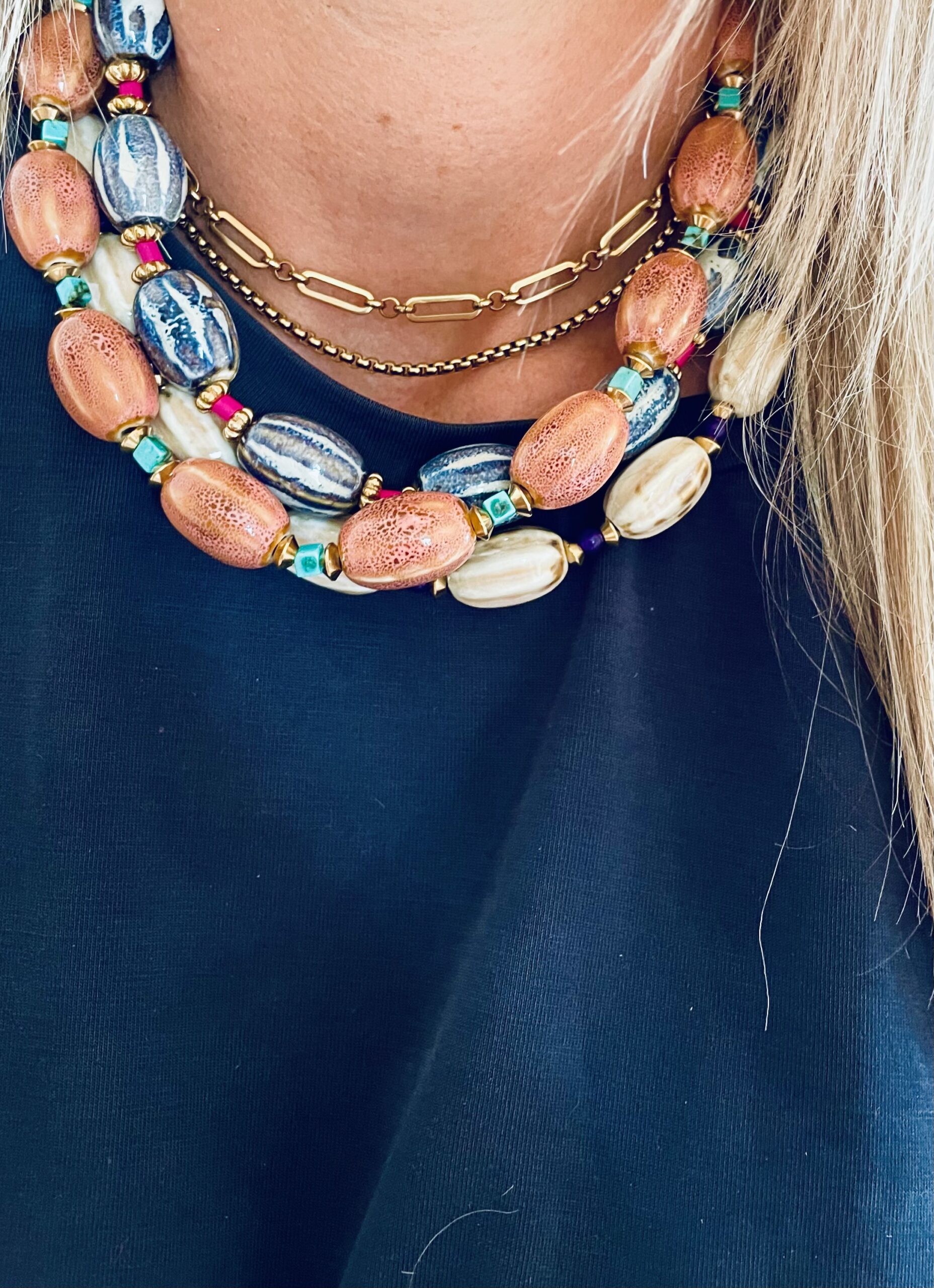 Collier AMAYA beige – Image 3