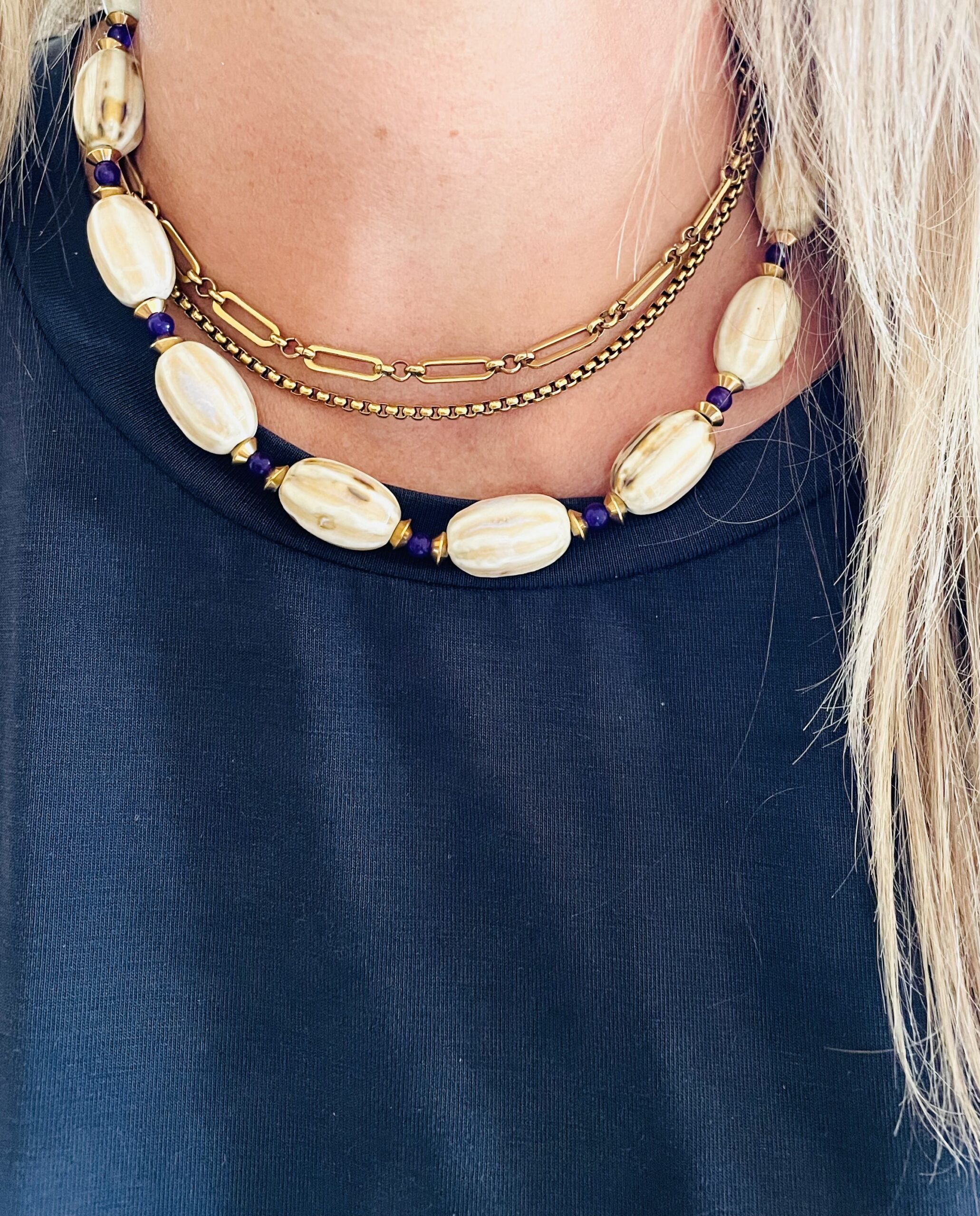 Collier AMAYA beige – Image 2