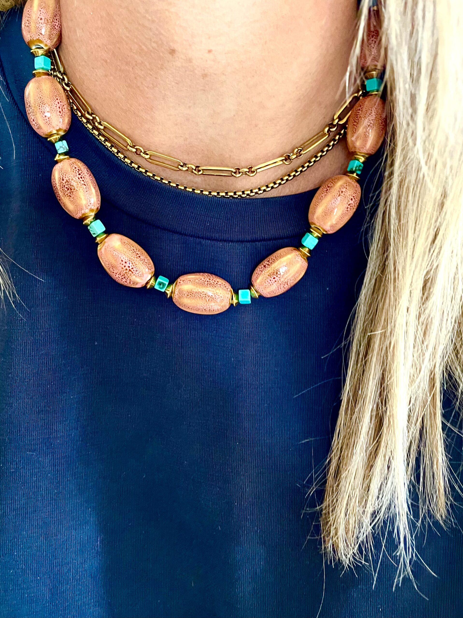 Collier AMAYA vieux rose – Image 5