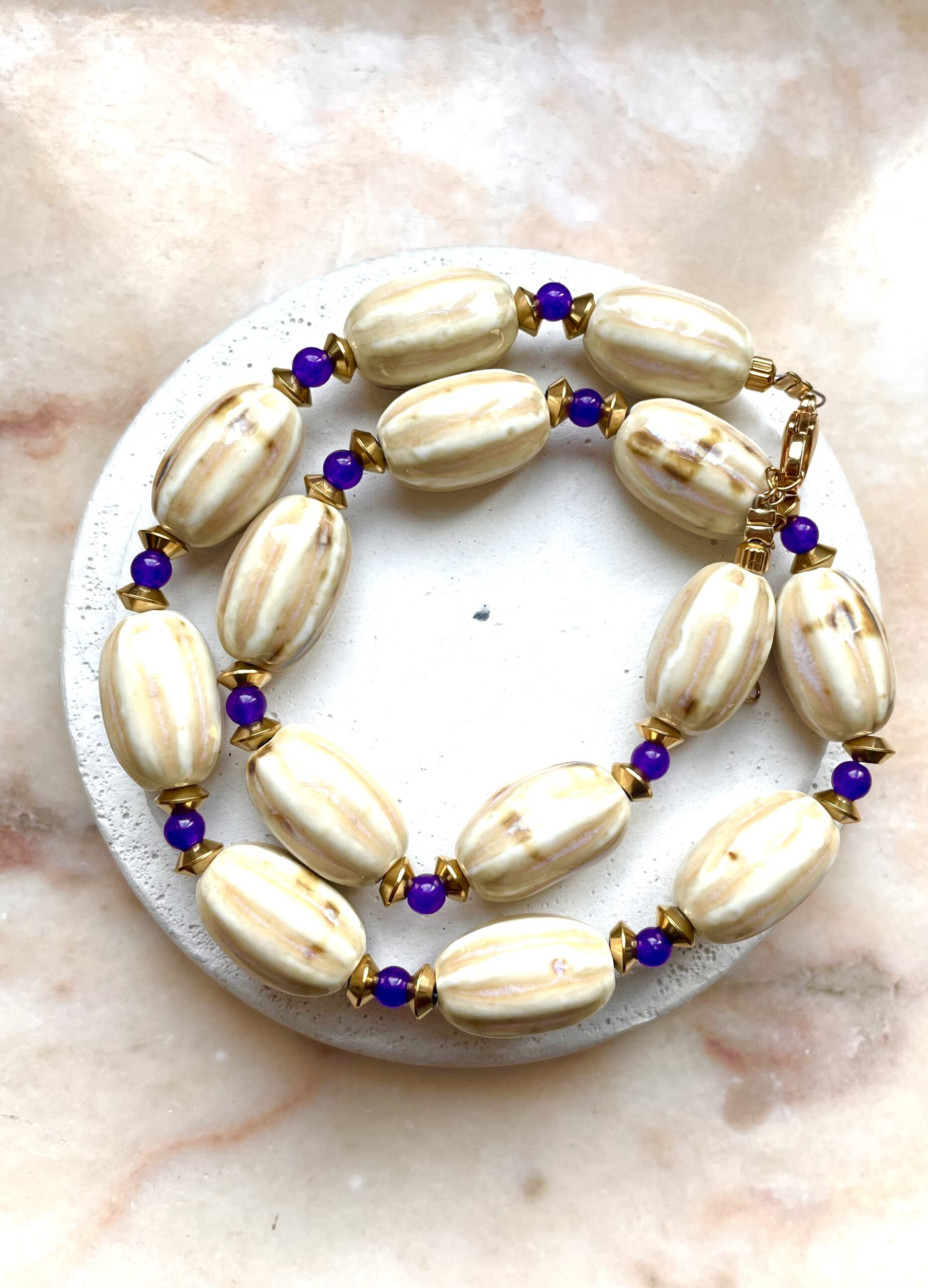 Collier AMAYA beige