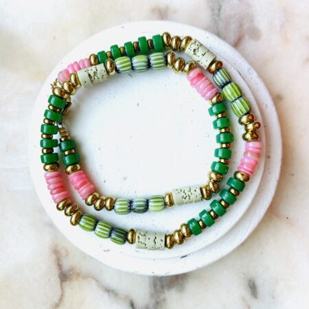 Collier OLGA vert/corail