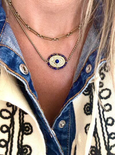 Collier ORENA bleu – Image 2