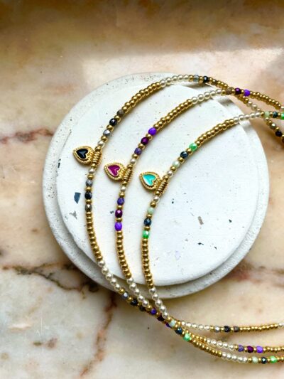 Collier CŒUR vert – Image 3