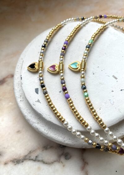 Collier CŒUR vert – Image 2