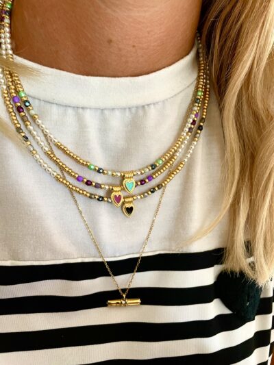 Collier CŒUR vert – Image 4