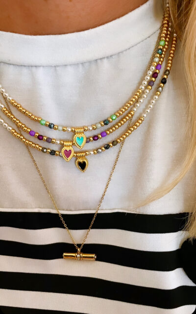 Collier CŒUR vert