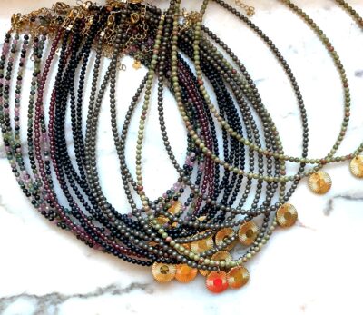 Collier BEVERLY en unakite – Image 5