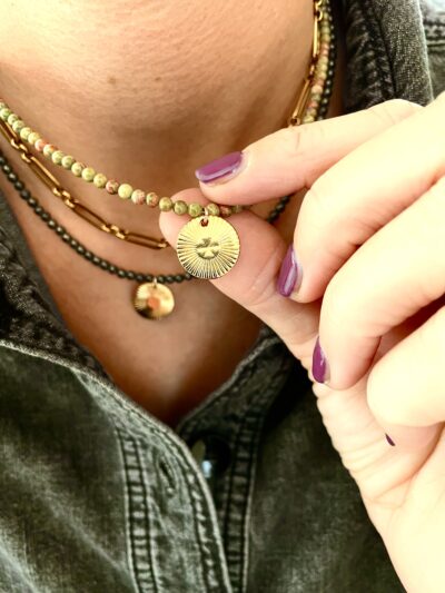 Collier BEVERLY en unakite – Image 2