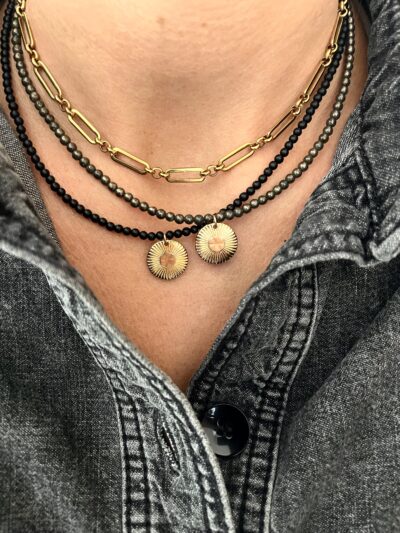 Collier BEVERLY en pyrite – Image 5