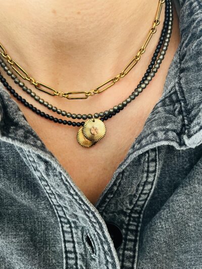 Collier BEVERLY en pyrite – Image 4