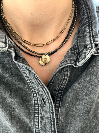 Collier BEVERLY en pyrite – Image 3