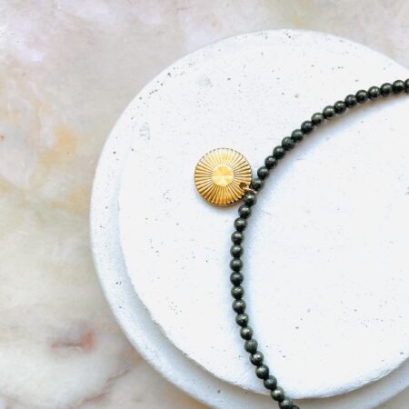 Collier BEVERLY en pyrite