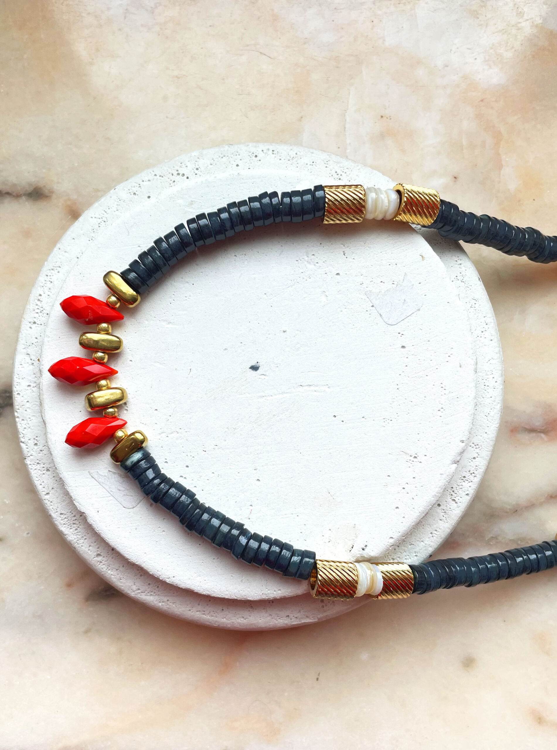 Collier JENNY gris/noir