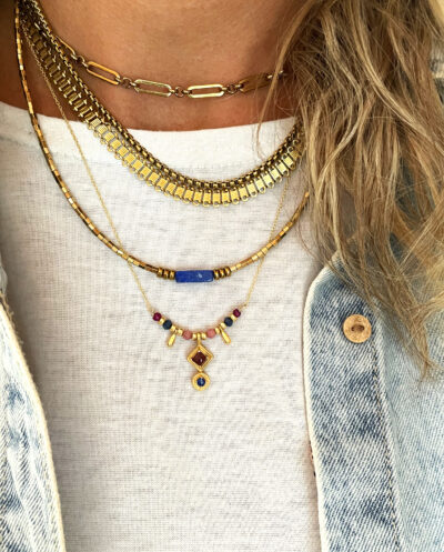 Collier PAXA bleu-grenade – Image 2