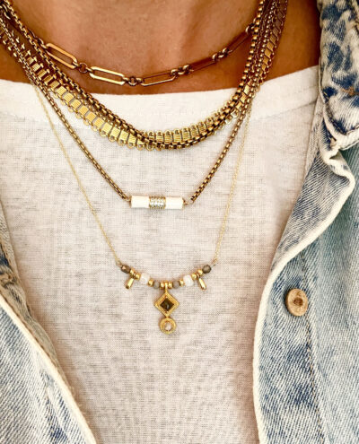 Collier PAXA gris-blanc – Image 4