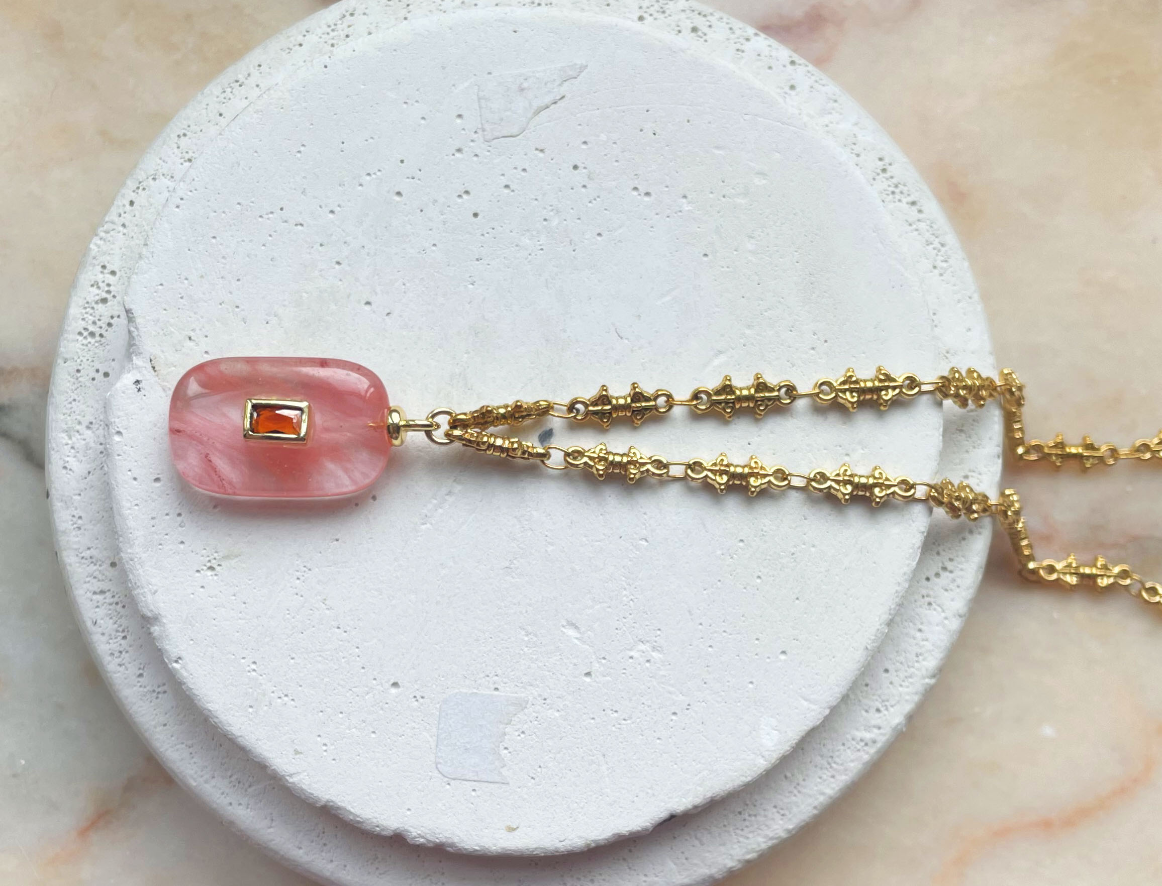 Collier ROSALIE saumon – Image 4