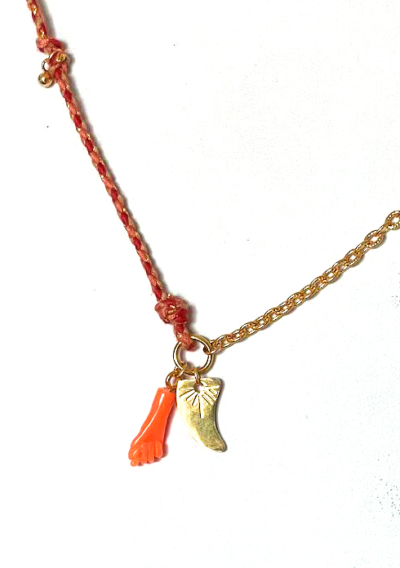 Sautoir MACARON orange – Image 4