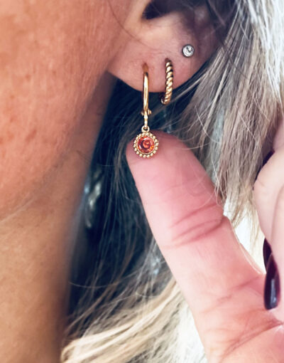 Monoboucle XENA rouge orange – Image 2
