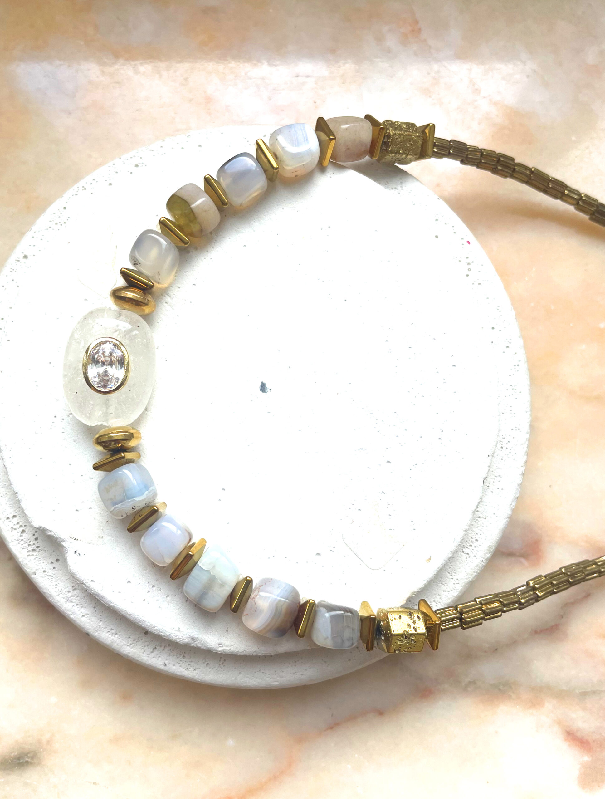 Collier AMELIE blanc – Image 4