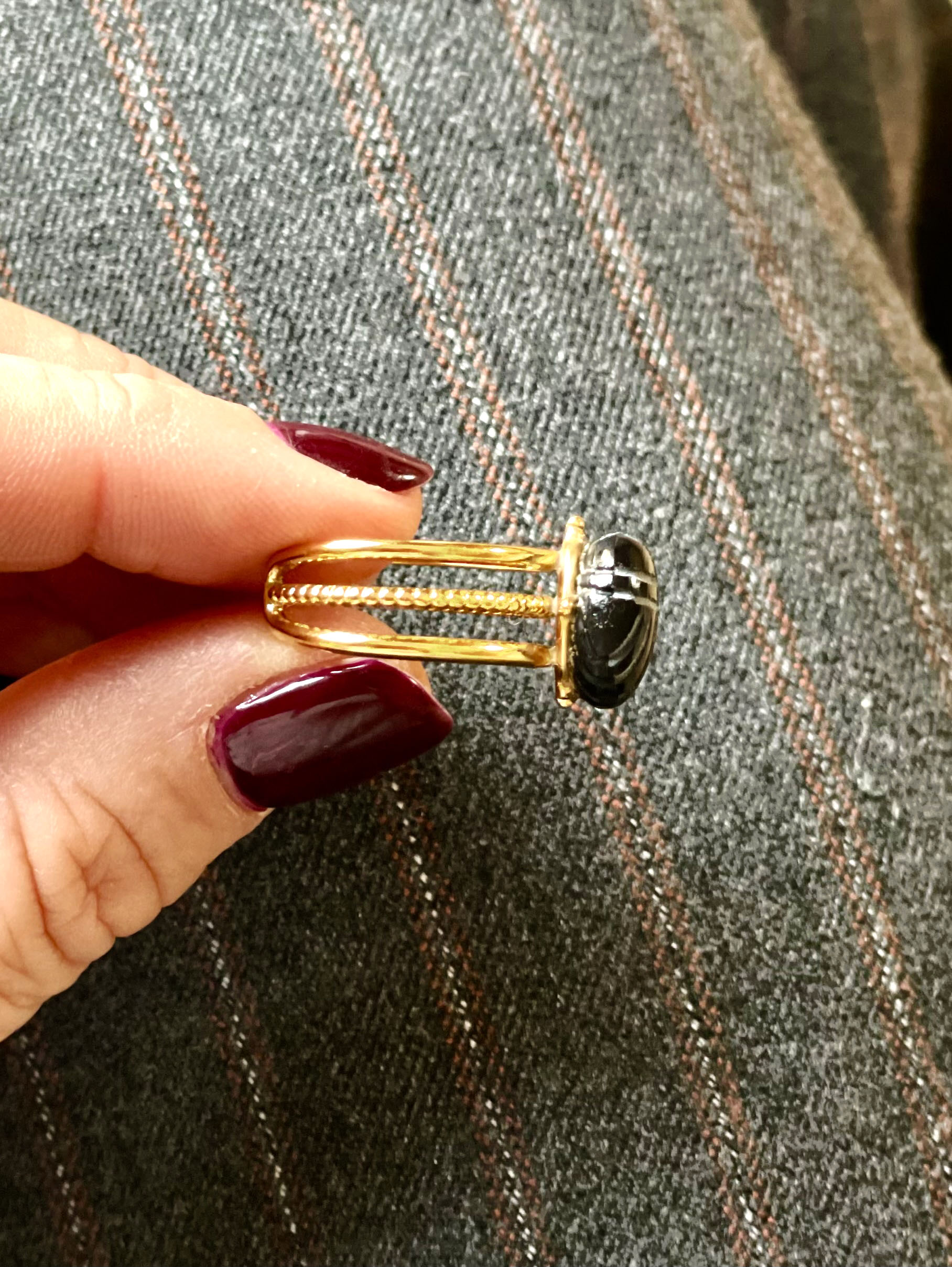 Bague SCARA onyx noire – Image 2