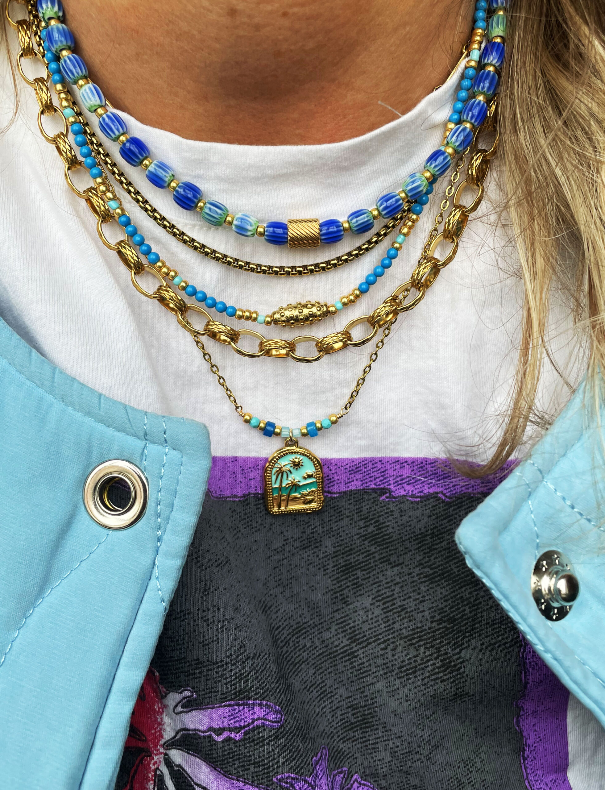 Collier CARMEN bleu – Image 2