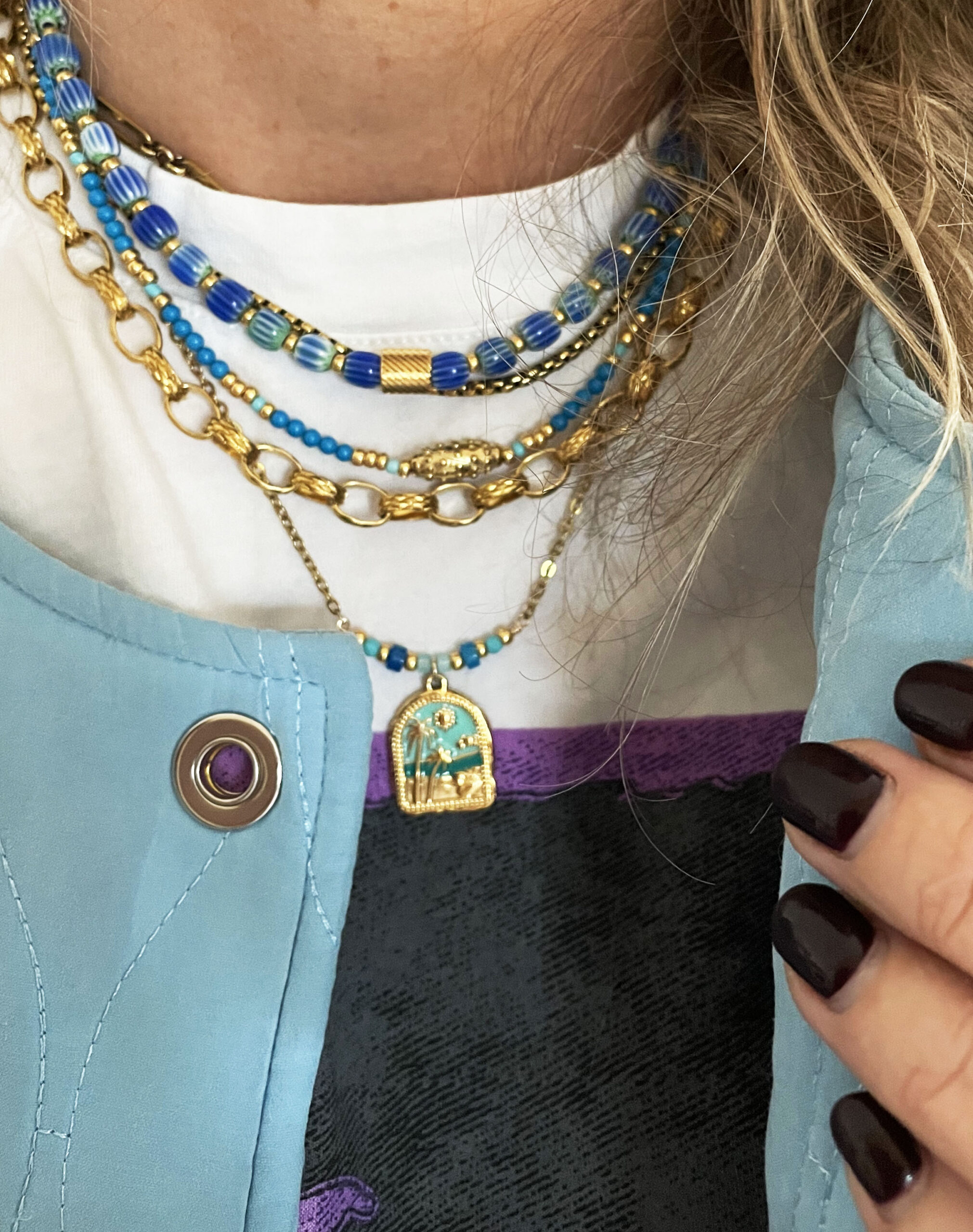 Collier CARMEN bleu – Image 4