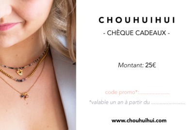 Chèque cadeau de 25€