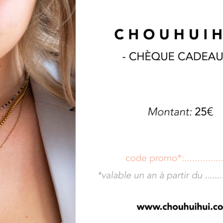 Chèque cadeau de 25€