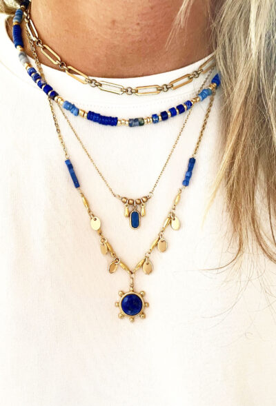 Collier ODILE bleu – Image 2