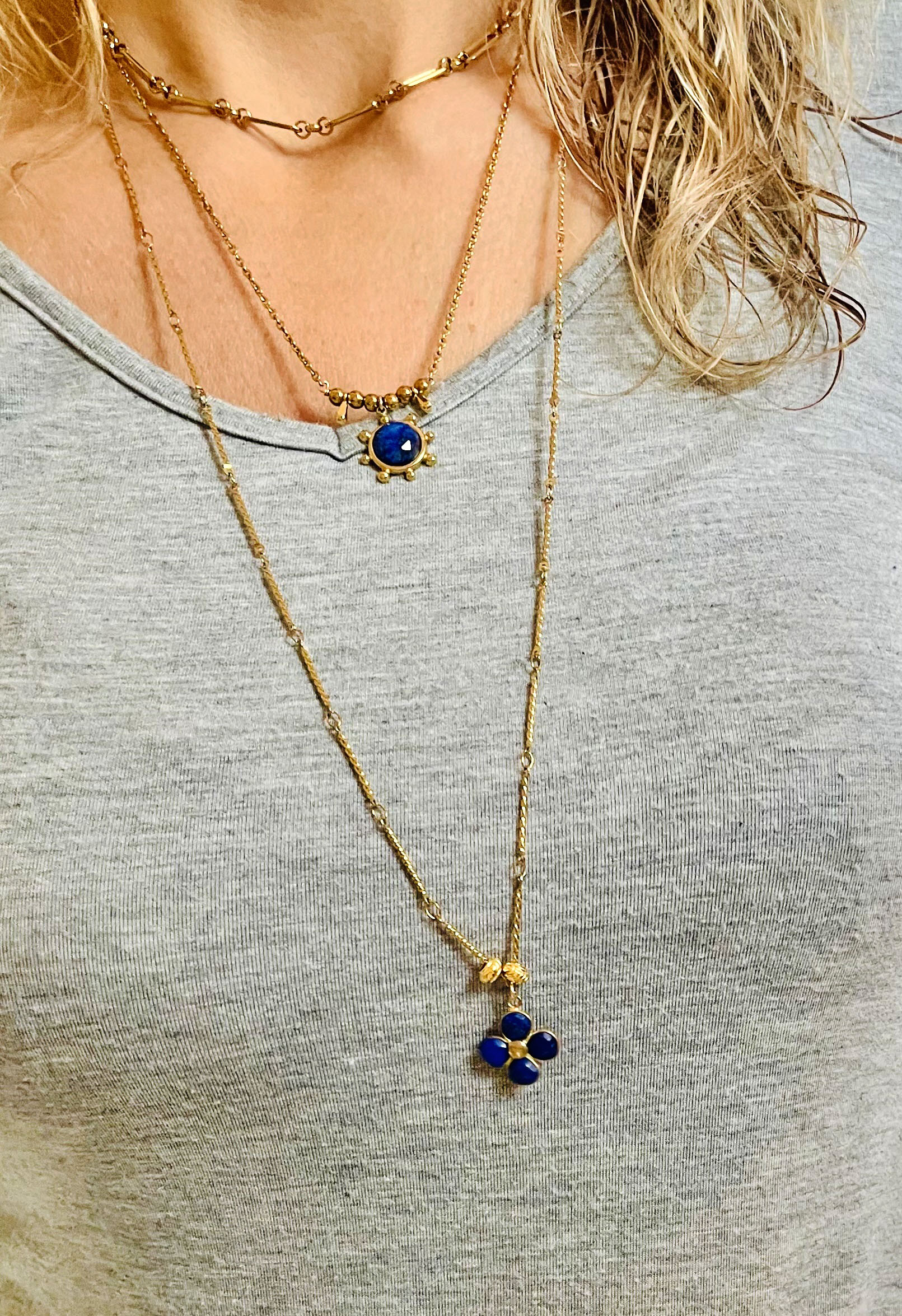 Collier PIA bleu – Image 2