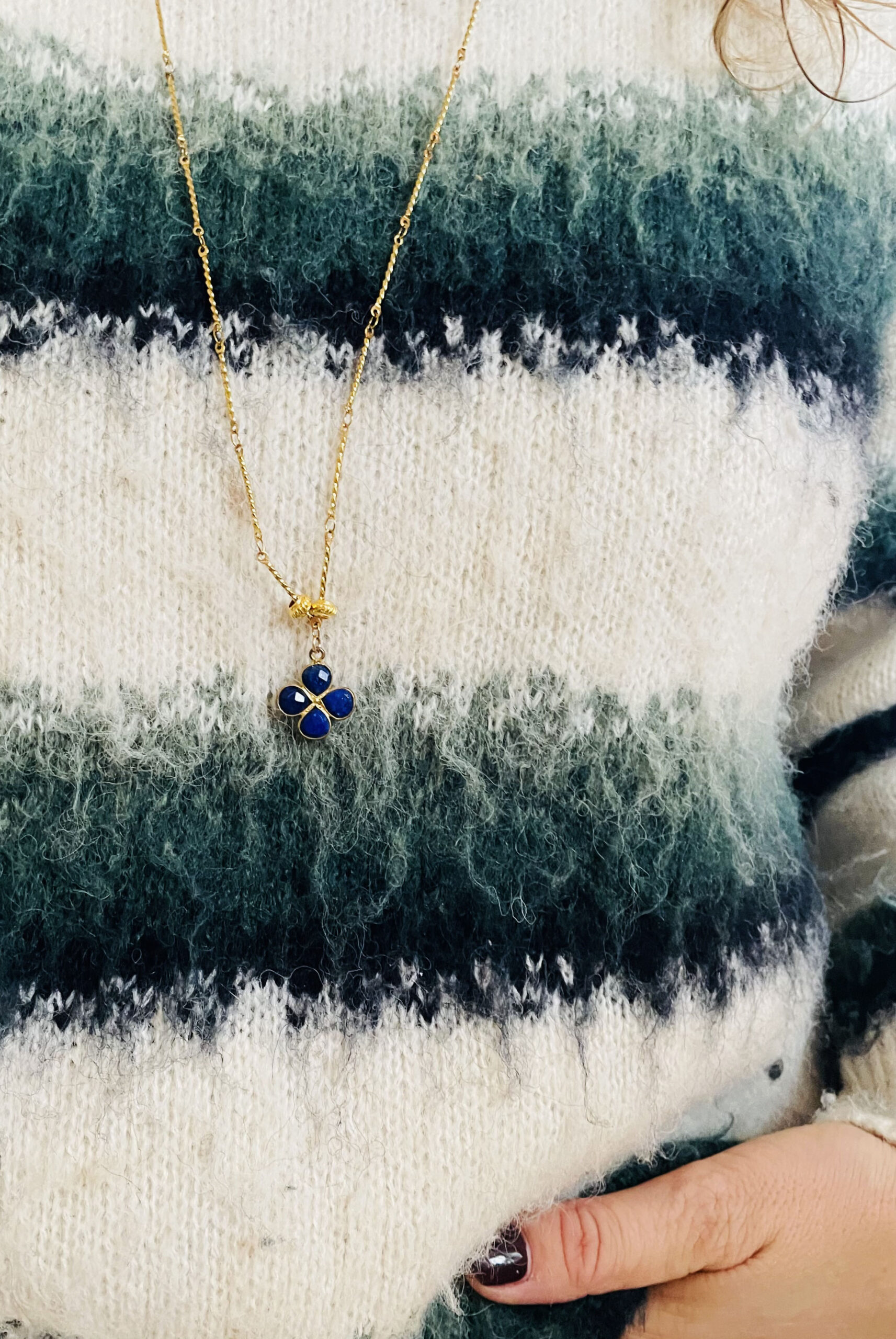 Collier PIA bleu – Image 3