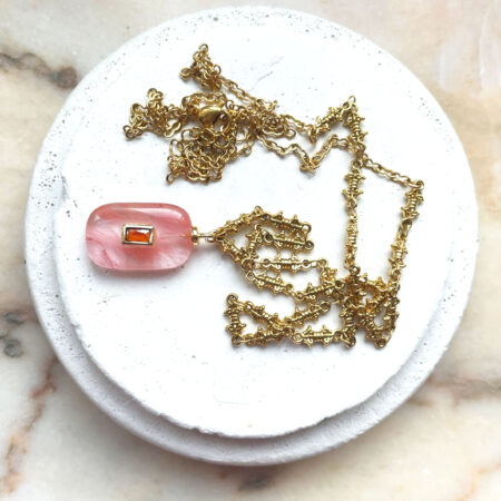 Collier ROSALIE saumon