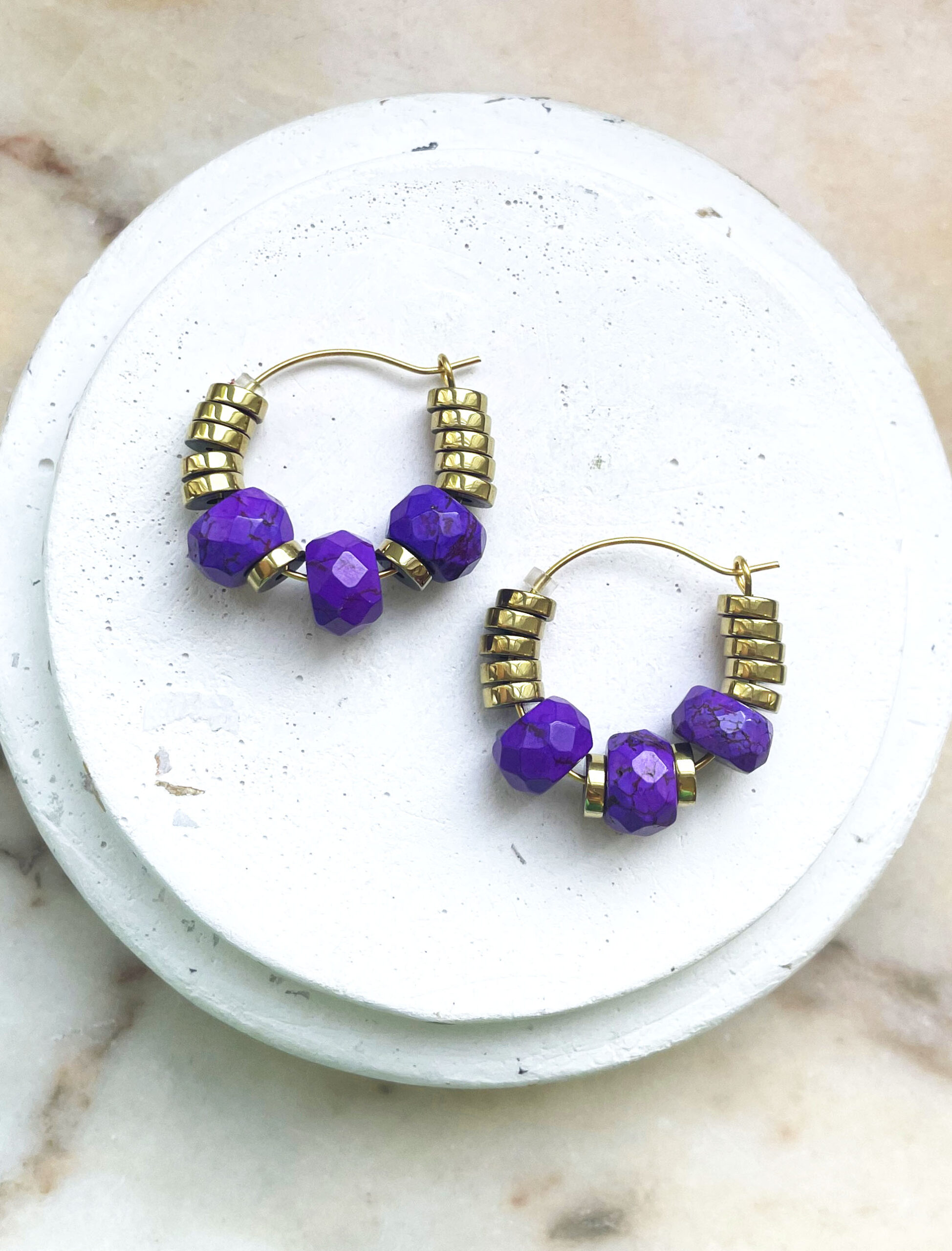 Créoles SOFIA mauve – Image 2