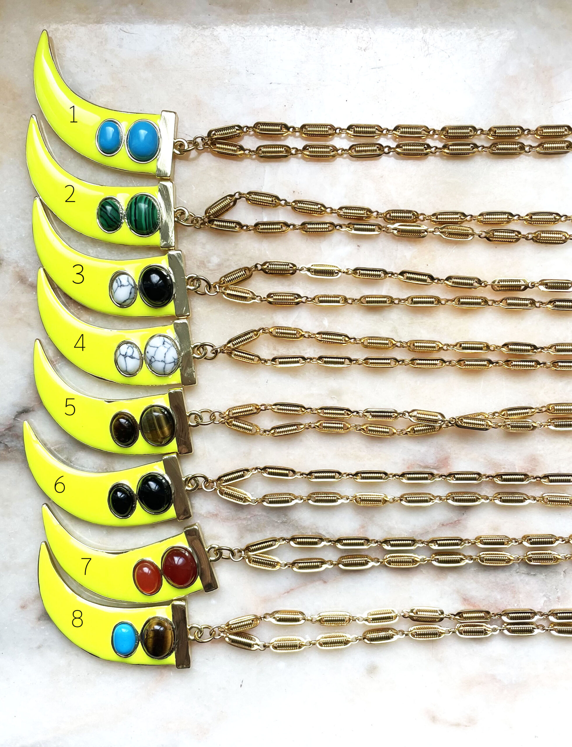 Sautoir LORRAINE jaune – Image 3