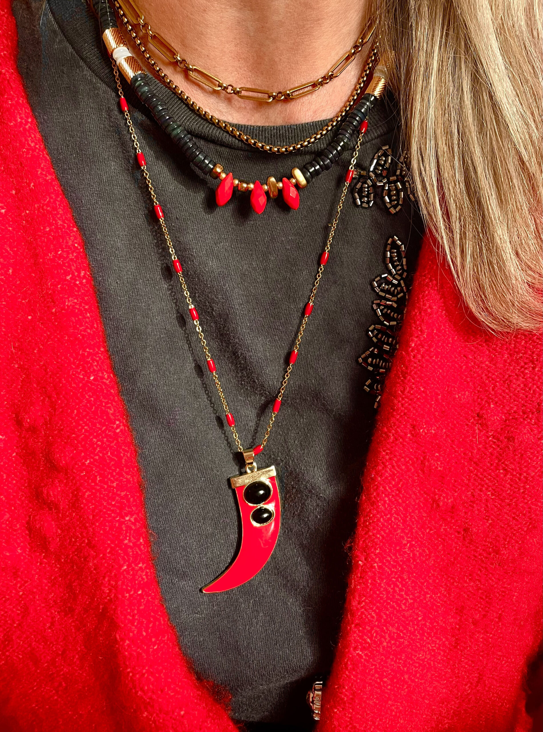 Collier JENNY gris/noir – Image 2