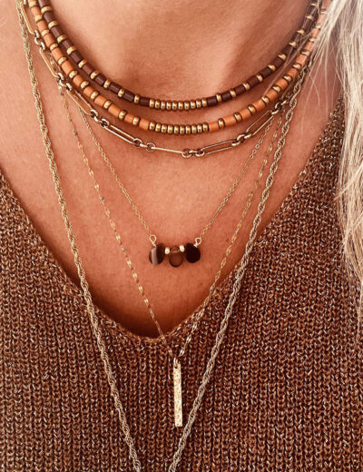 Collier ODETTE marron – Image 4