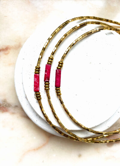 Collier PAOLINE bordeaux