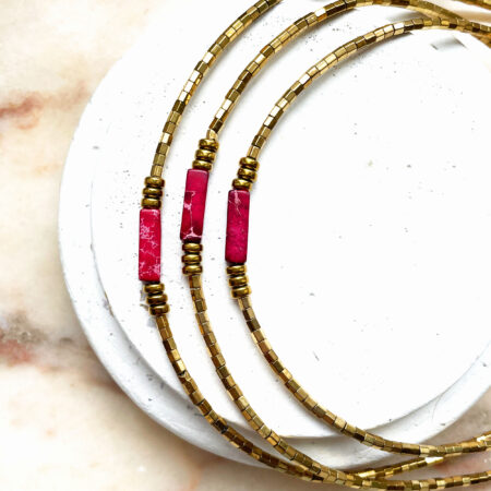 Collier PAOLINE bordeaux