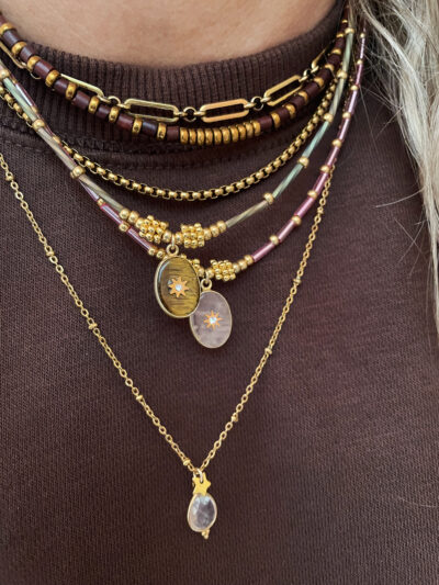Collier PASCALINE quartz rose – Image 5