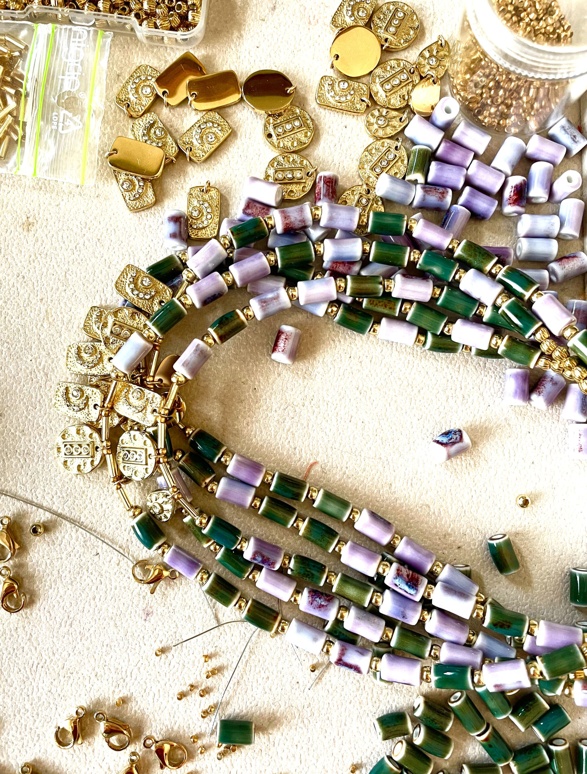 Collier SONGE violet vert – Image 7